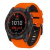 Cinturino in silicone a sgancio rapido con fibbia a vite bicolore per Garmin da 22 mm (arancione e nero)