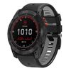 Cinturino in silicone a sgancio rapido con fibbia a vite bicolore per Garmin da 22 mm (nero grigio)