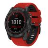 Cinturino in silicone a sgancio rapido con fibbia a vite bicolore per Garmin da 22 mm (rosso e nero)