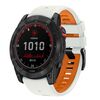 Cinturino in silicone a sgancio rapido con fibbia a vite bicolore per Garmin da 22 mm (beige-arancione)