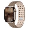 Cinturino in silicone magnetico traspirante bicolore per Apple Watch 42 mm / 41 mm / 40 mm / 38 mm (marrone albicocca)