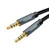 Cavo audio VegGieg AUX per auto, cavo di collegamento maschio-maschio da 3,5 mm per telefono, computer, amplificatore stereo, auricolari, lunghezza: 1 m (intrecciato)
