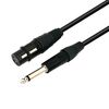 Cavo per altoparlante VEGGIEG XLR a 3 pin, cavo per microfono audio bilanciato, lunghezza: 1,5 m (da 6,5 ​​mm a XLR femmina)