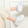 Copriscarpe monouso impermeabili in PVC per esterni, colore: bianco a tubo basso (M 37-40)