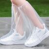 Copriscarpe antipioggia monouso in PE per esterni, 10 pezzi/set (trasparenti)