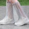 Copriscarpe antipioggia monouso in PE per esterni, 10 pezzi/set (grigio)