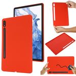 Per Samsung Galaxy Tab S8 Ultra Pure Pure Color Silicone Shock -Shock Aound Case (rosso)