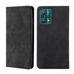 Per Oppo Realme 9 Pro Skin Feel Magnetic Orizzontal Flip Leather Case (nero)