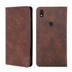 Per Alcatel Axel / Lumos Pelle Sentono una custodia per telefono a flip orizzontale magnetico (marrone scuro)