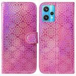 Per Oppo Realme 9 Pro+ Custodia per telefono in pelle magnetica colorata (rosa)