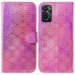 Per Oppo Realme 9I / A76 4G / A36 Custodia per telefono in pelle magnetica colorata (rosa)