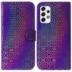 For Samsung Galaxy A53 5G Colorful Magnetic Buckle Leather Phone Case(Purple)