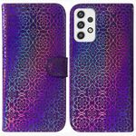 Per Samsung Galaxy A23 Custodia per telefono in pelle magnetica colorata (viola)