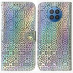 Per Huawei Nova 8i / Honor 50 Custodia per telefono in pelle magnetica colorata (argento)