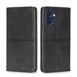 Per Oppo Reno7 5G Global/Find x5 Lite Texture Case di telefono a flip orizzontale magnetico (nero)