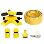 360 gradi Dispositivo di irrigazione a rotazione, stile: con connettore a 4 punti a 4 pezzi e tubo a 4 punti da 10 m