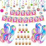 Tie Dye Dye Spiral Tegergarten Birthday Party Set