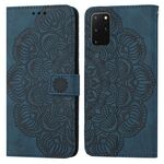 Per Samsung Galaxy S20+ Mandala Case di telefono in pelle fritta in rilievo (blu)