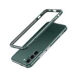 Per Samsung Galaxy S22 5G Aurora Series Protettore lente + Telefono in metallo Custodia di protezione (argento verde)