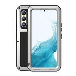 Per Samsung Galaxy S22 Love Mei Metal Shock Protept Dust Dust Protective Telefono con vetro (argento)