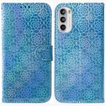 Per Motorola Moto G52J Versione Giappone Case di telefono in pelle magnetica colorata (blu)