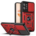 Per Oppo Realme C31 Design del coperchio della fotocamera scorrevole TPU+PC Custodia per telefono (RED)