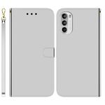 Per Motorola Moto G52J Versione Giappone ha imitato Surface Specchio Flip Orizzontale Custodia in pelle (argento)