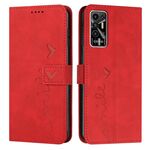 Per Tecno Pova 2 Skin Sent Heart Pattern Pelle Telefono (rosso)