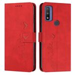 Per motorola g pelle pura sensazione di telaio del telefono Custodia per telefono (rosso)