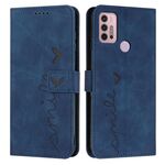 Per Motorola Moto G30 Skin Feel Tean Mettern Pelle Telefono (blu)