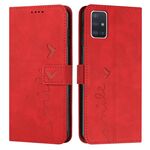 Per Samsung Galaxy A51 5G SHEAD MOTORE MOTORE IL TELEFONO PELLE SELLA (ROSSO)