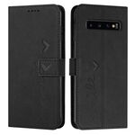 Per Samsung Galaxy S10+ Skin Feel Teat Modello Pelle Telefono (Nero)