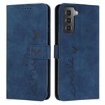 Per Samsung Galaxy S21 Skin Feel Tean Metle Pelle Telefono Custodia (blu)