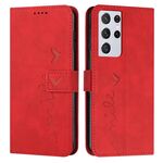 Per Samsung Galaxy S21 Ultra Skin Feel Teat Telefth Telefy Case (rosso)