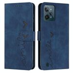 Per Oppo Realme C31 4G Skin Feel Teat Modello Telefono in pelle (blu)