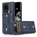 Per Samsung Galaxy S20 ULTRA WOLLSBAND WALLET PELLET PELLET CASA (blu)