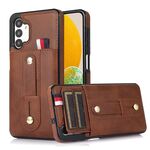 Per Samsung Galaxy A73 5G Whartet Wallet Piclutore del portafoglio (Brown)