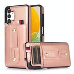 Per Samsung Galaxy A32 5G Whartet Wallet Piclutore del portafoglio (Rose Gold)