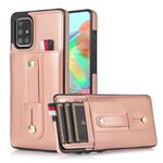 Per Samsung Galaxy A51 4G Whartet Wallet Piclutore del portafoglio (Rose Gold)