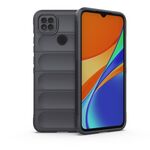 Per Xiaomi Redmi 9C Magic Shield TPU + Flanel Phone Case (grigio scuro)