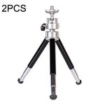 2pcs Projector Stand Phone Desktop Mini Tripode telescopico Metal Telescopic, stile: 3 sezioni (nero)