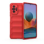 Per Xiaomi Redmi Note 10 Pro 4G Magic Shield TPU + Flanel Phone Case (rosso)