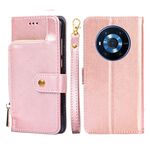 Per onore Magic3 Zipper Bag PU + TPU Orizzontale Flip Leather Telefono (rosa oro)