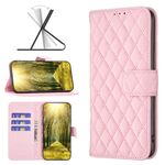 Per Oppo A54 4G / A55 5G / A16 Diamond Lattice Wallet Flip Telefono (rosa)