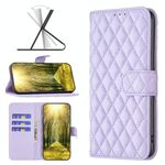 Per Oppo A74 5G / A93 5G / A54 5G Diamond Lattice Wallet Flip Telefono (Purple)