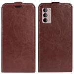 Per Motorola Moto G42 R64 Texture Vertical Flip Leather Case (Brown)