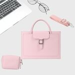 S176 Borsa per laptop impermeabile portatile con alimentatore, dimensione: 15 pollici (rosa ciliegia)