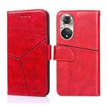 Per onore 50 Pro geometric Stitching Orizzontale Flip Leather Case (rosso)