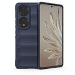 Per Honor 70 Pro 5G Magic Shield TPU + Flanel Phone Case (blu scuro)