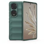 Per Honor 70 Pro 5G Magic Shield TPU + Flanel Phone Case (verde scuro)